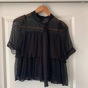 Sheer/tulle blouse